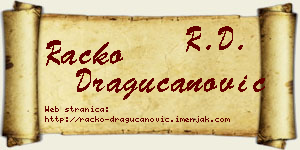 Racko Dragucanović vizit kartica